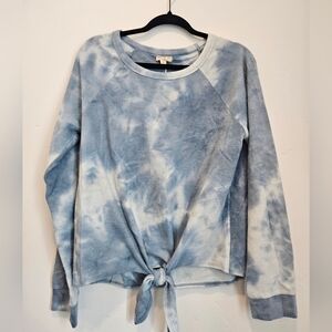 Hem & Thread Light Blue Tie-Dye Top